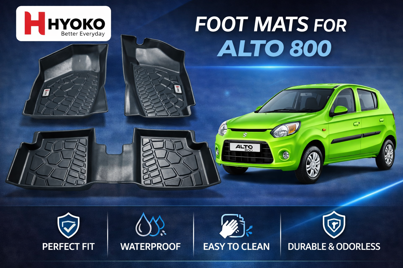 TPE Car Mats for Alto 2016-2021 custom fit HYOKO