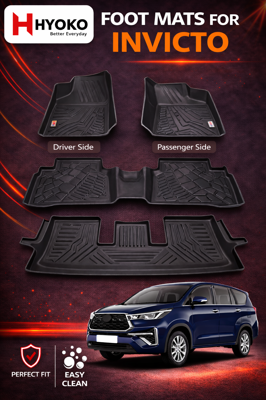 TPE Car Mats for Invicto 2023-present custom fit HYOKO