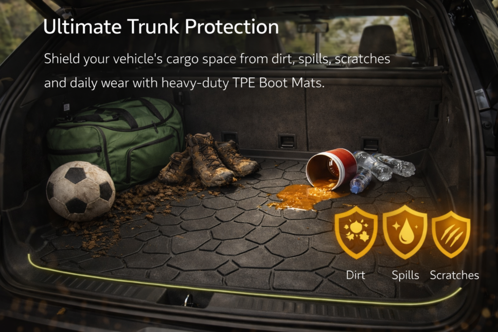 TPE boot mats trunk protection waterproof car mat