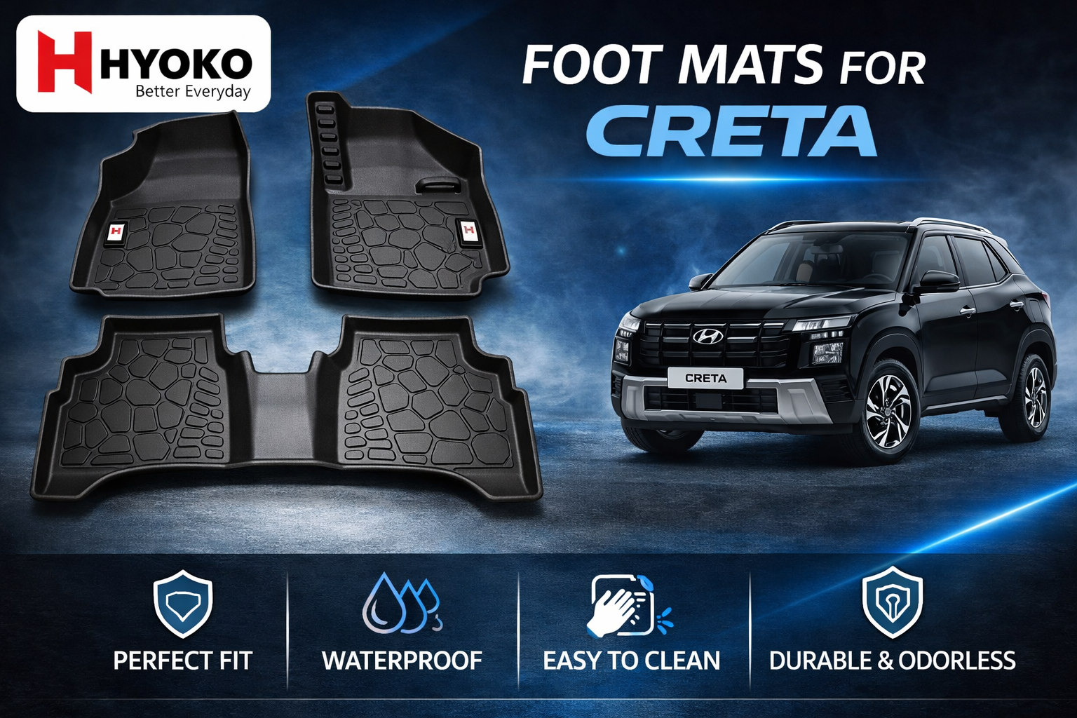 Foot Mats for Creta (2024– )