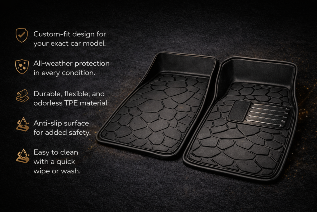 premium TPE car floor mats anti slip waterproof