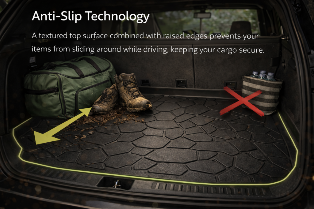 anti slip TPE boot mat car trunk protection